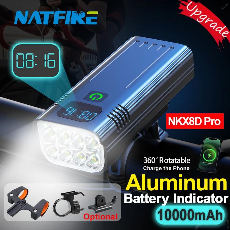 NATFIRE-10000mAh  Ʈ  ͸ ǥñ, USB   Ʈ Ʈ, 3 Ȧ, 7000LM 8 LED 